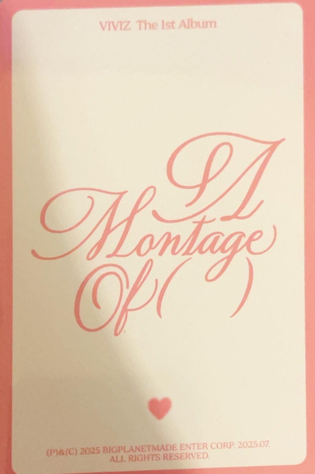 Umji VIVIZ photocard back side - Photocards