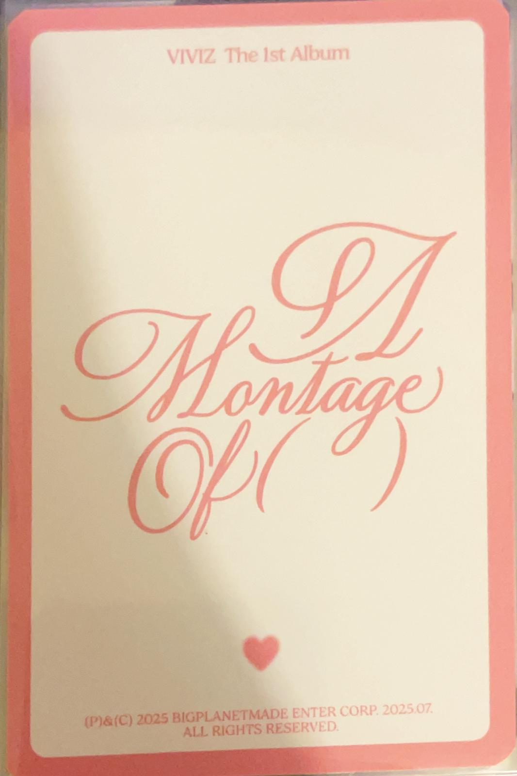 Umji VIVIZ photocard back side - Photocards