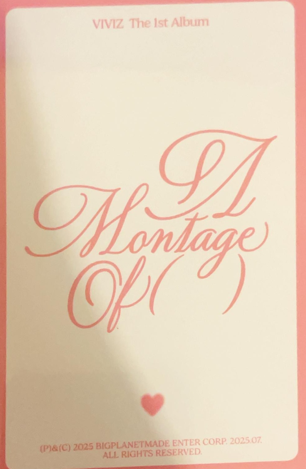 Umji VIVIZ photocard back side - Photocards