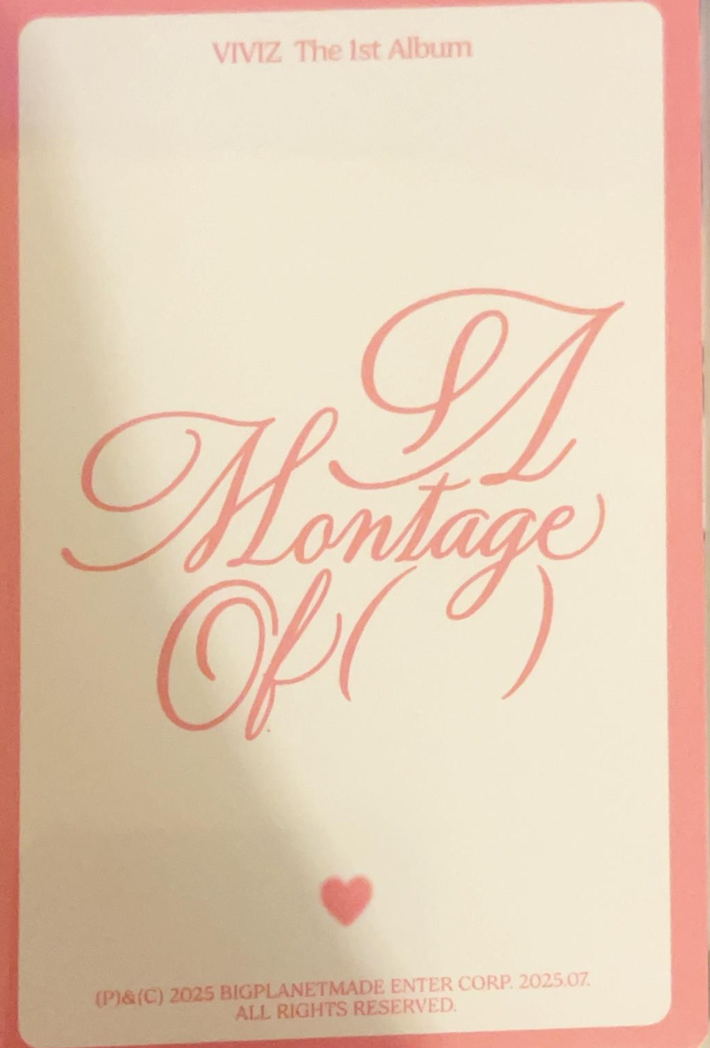 Umji VIVIZ photocard back side - Photocards