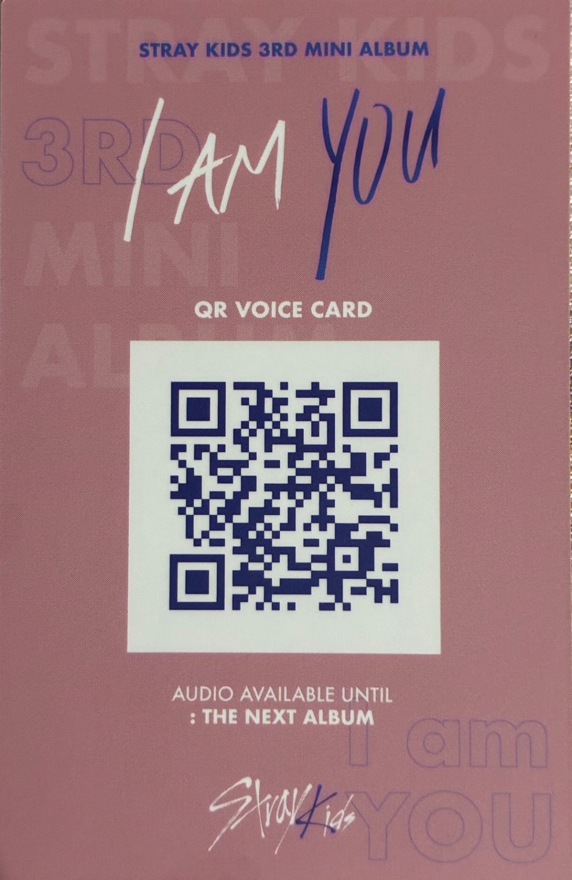 Changbin Stray Kids photocard back side - QR Photocard C ver.