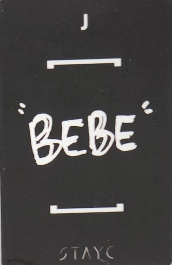 J STAYC photocard back side - Bebe Ver.