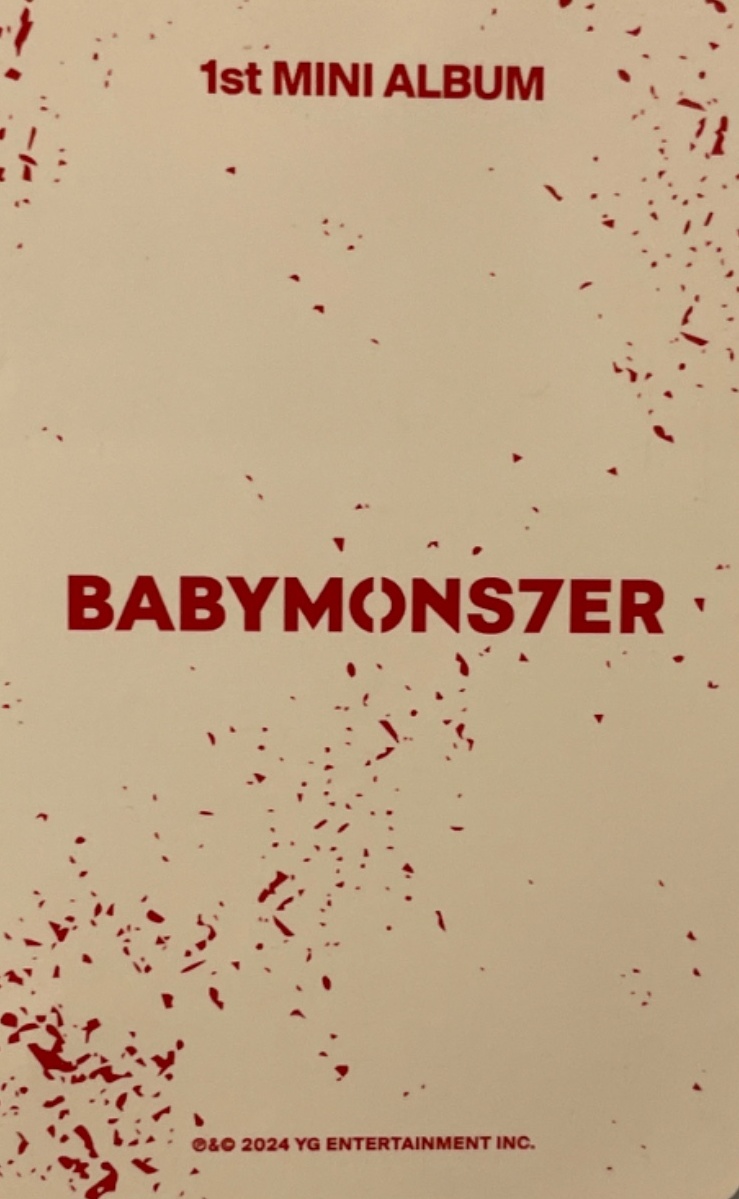 Rora BABYMONSTER photocard back side - Selfie Photocards