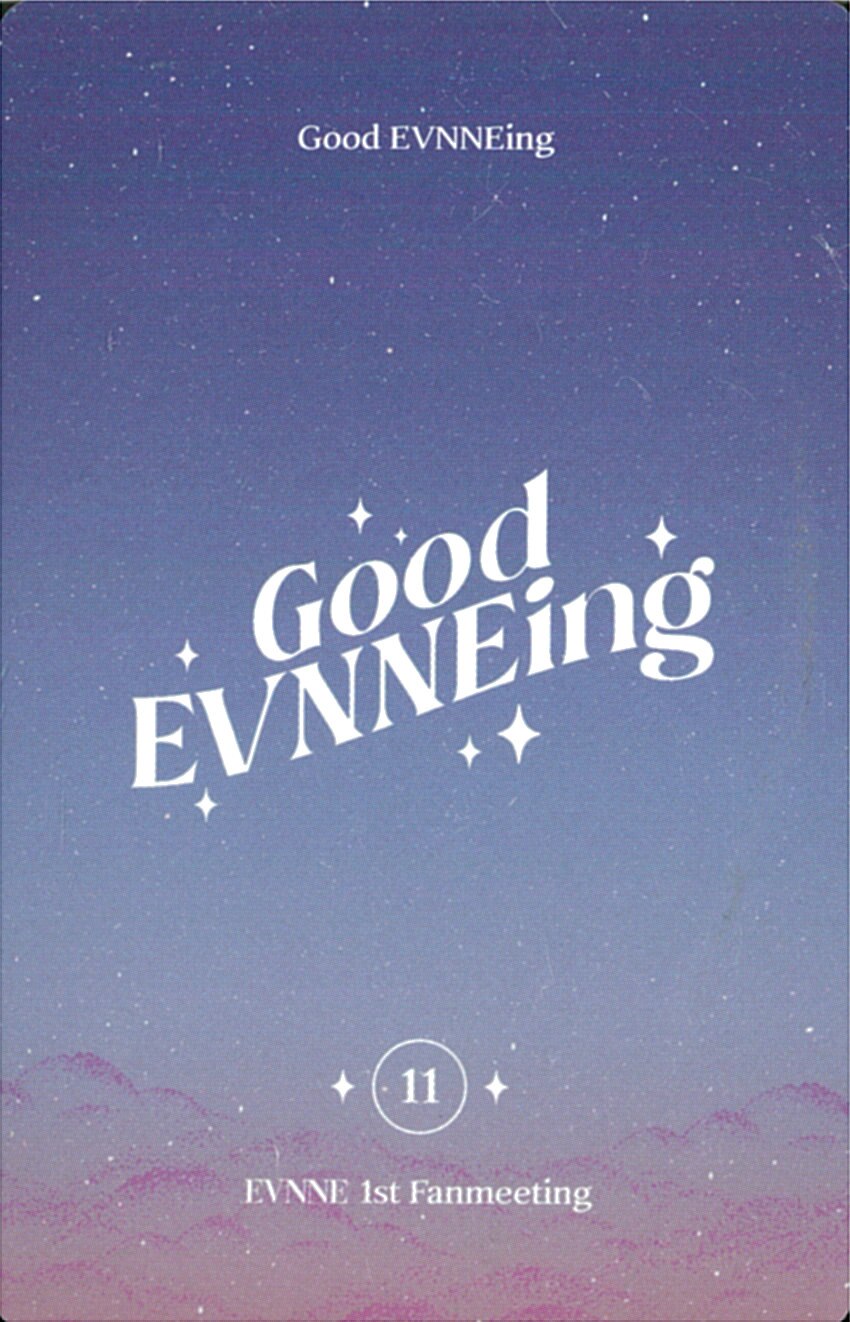 Jeonghyeon EVNNE photocard back side - Random Photocard Set