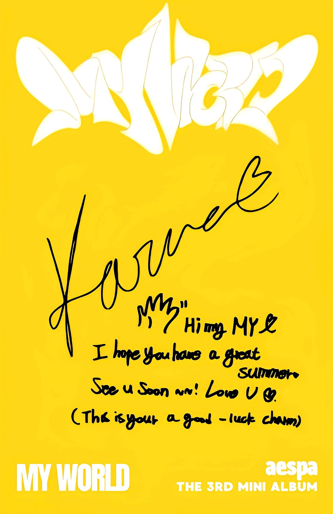 Karina aespa photocard back side - Photocards