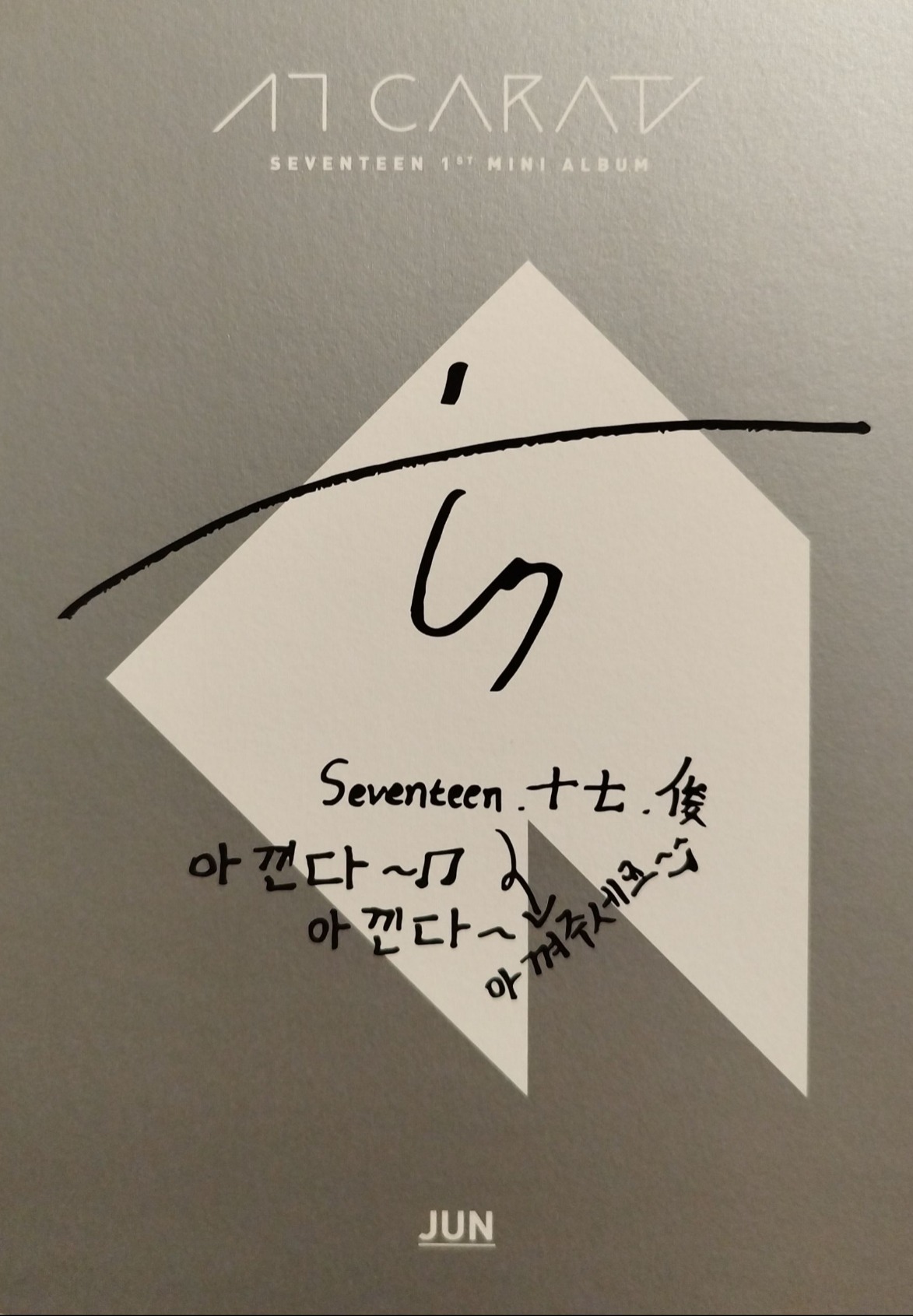 Jun SEVENTEEN photocard back side - Postcard Set