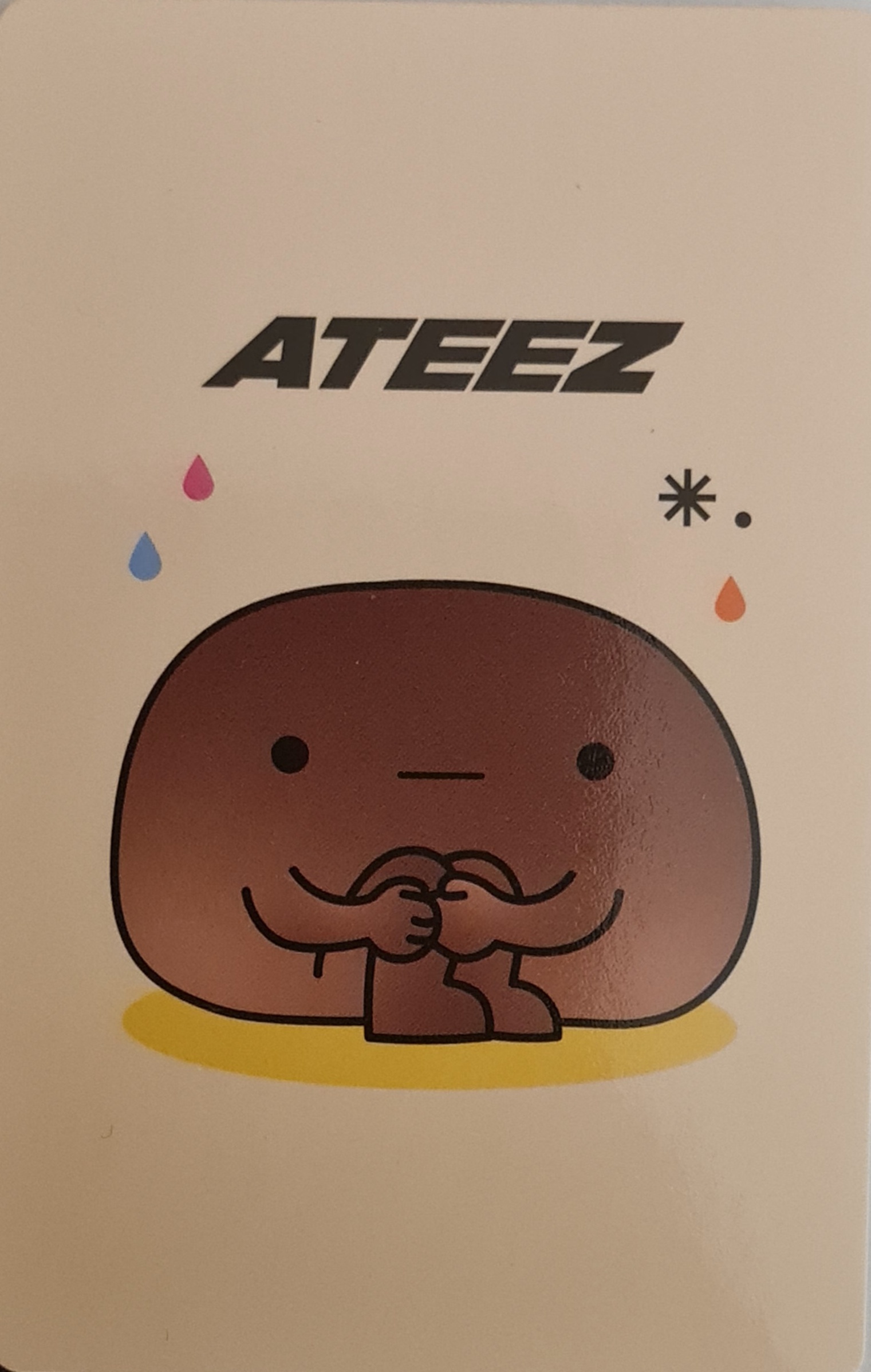 Hongjoong ATEEZ photocard back side - Pop- Up Exclusive