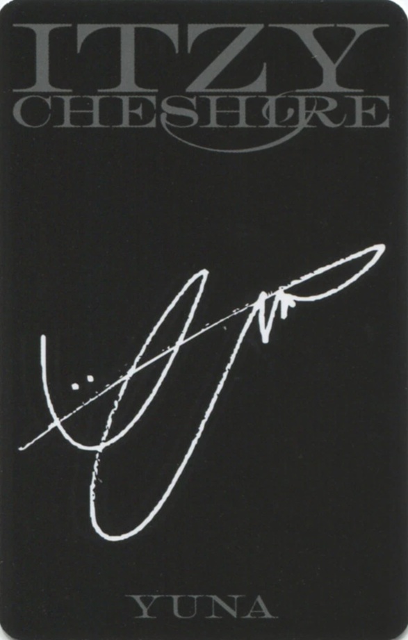 Yuna ITZY photocard back side - Photocard