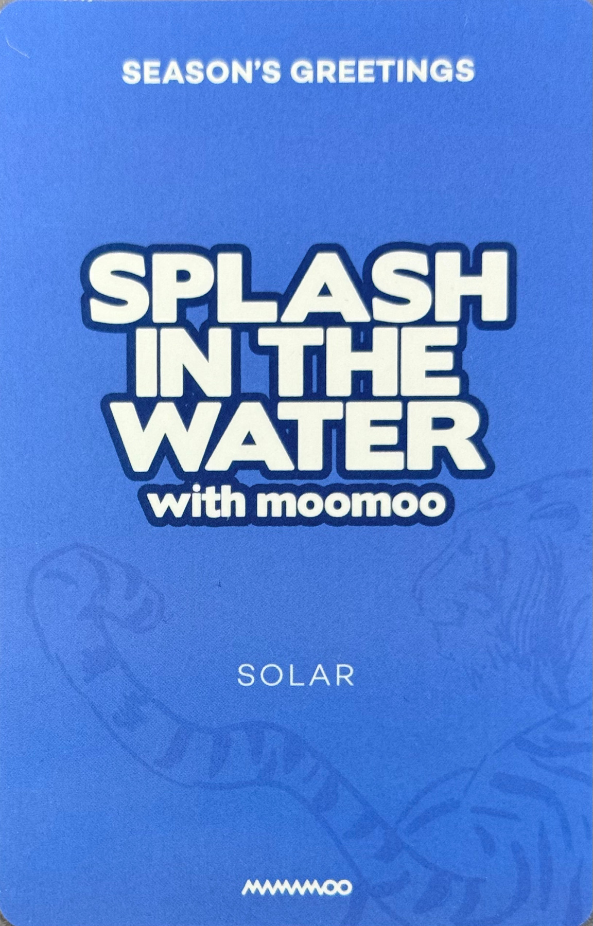 Solar MAMAMOO photocard back side - Photocard Set