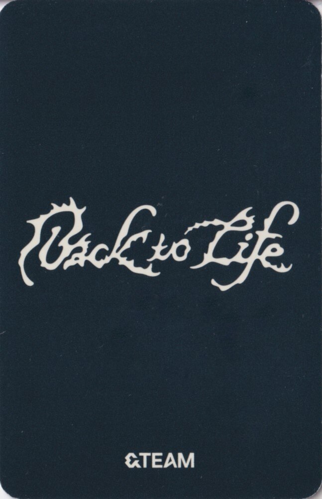 EJ &TEAM photocard back side - Photocard A