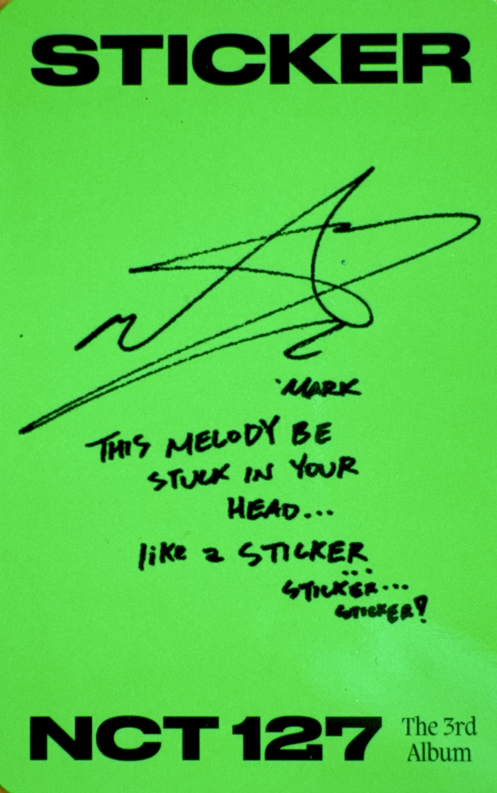 Mark NCT 127 photocard back side - Photocards
