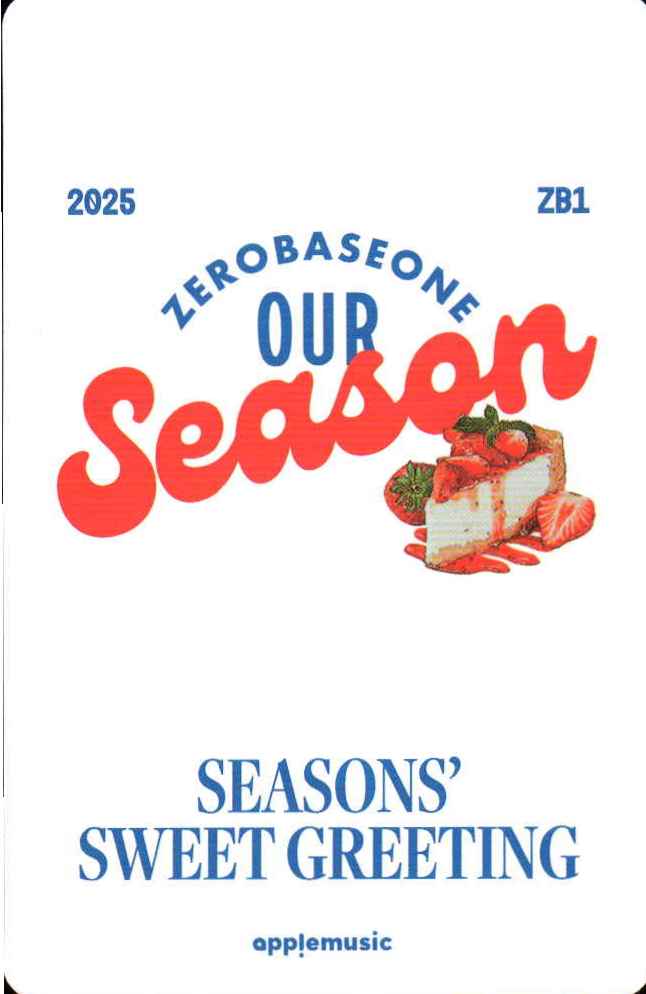 Taerae ZEROBASEONE photocard back side - Apple Music - Preorder