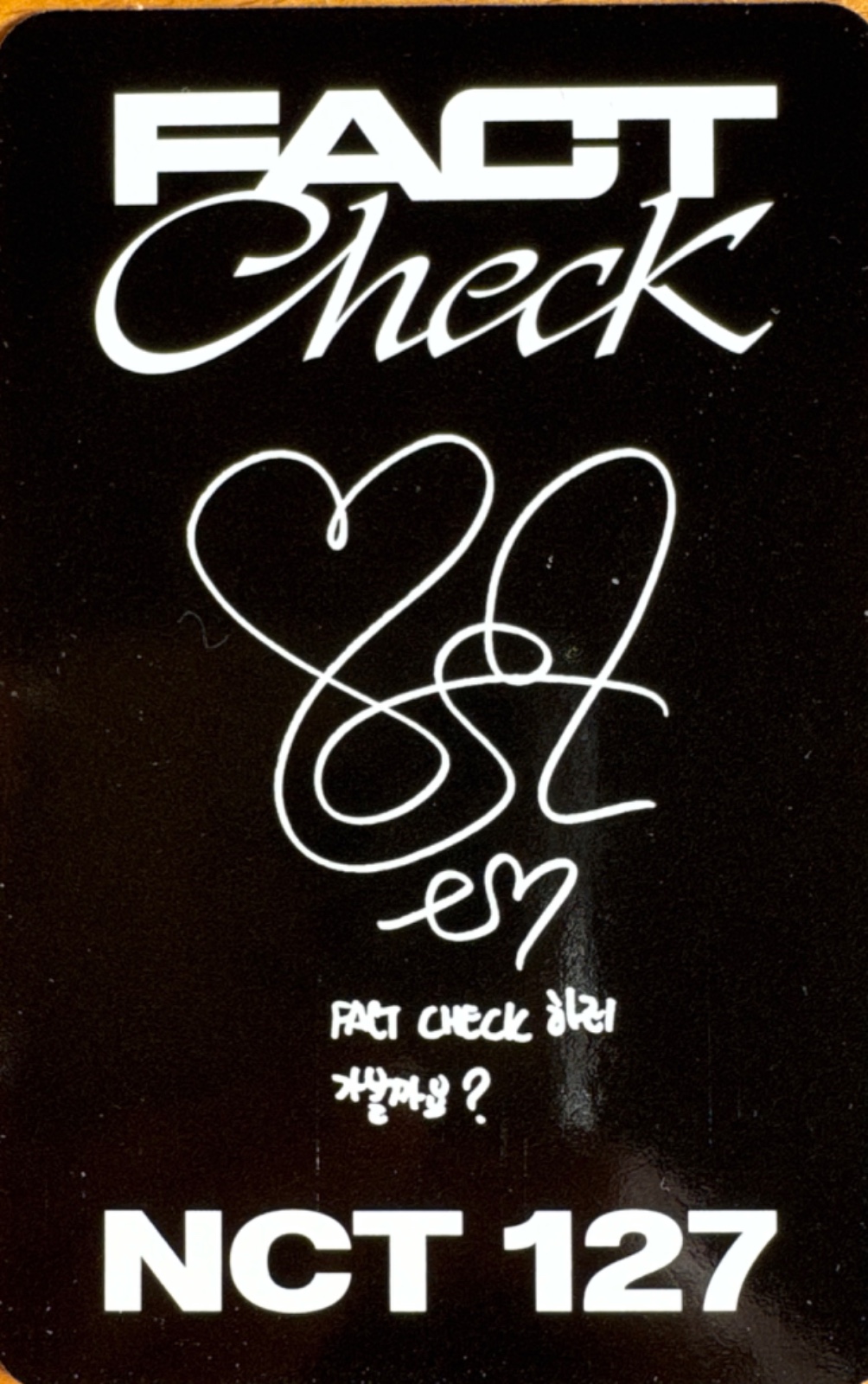 Taeyong NCT 127 photocard back side - Photocards