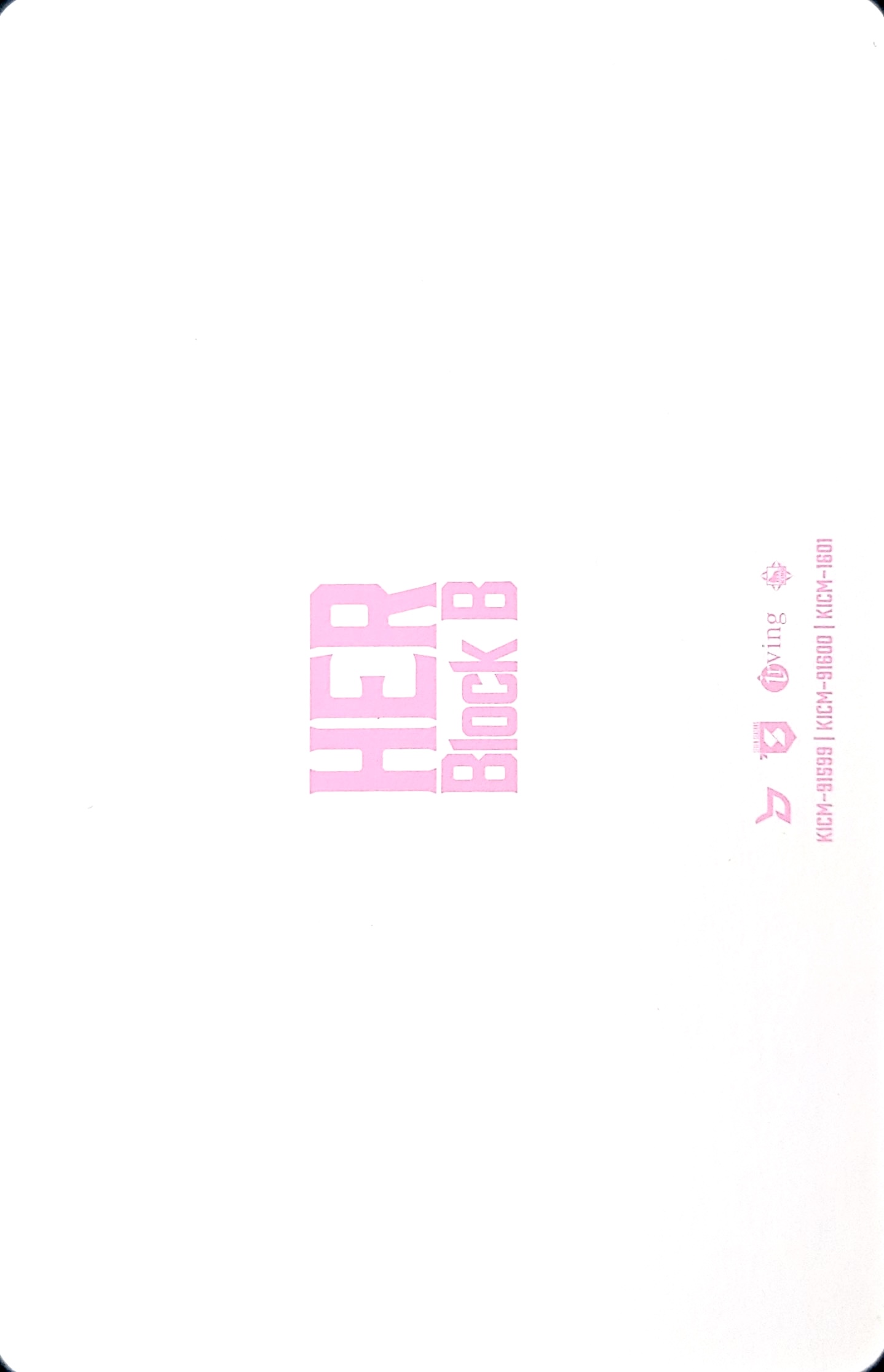 Zico, U-kwon, Jaehyo, Taeil, B-bomb, P.O & Kyung Block B photocard back side - Photocard