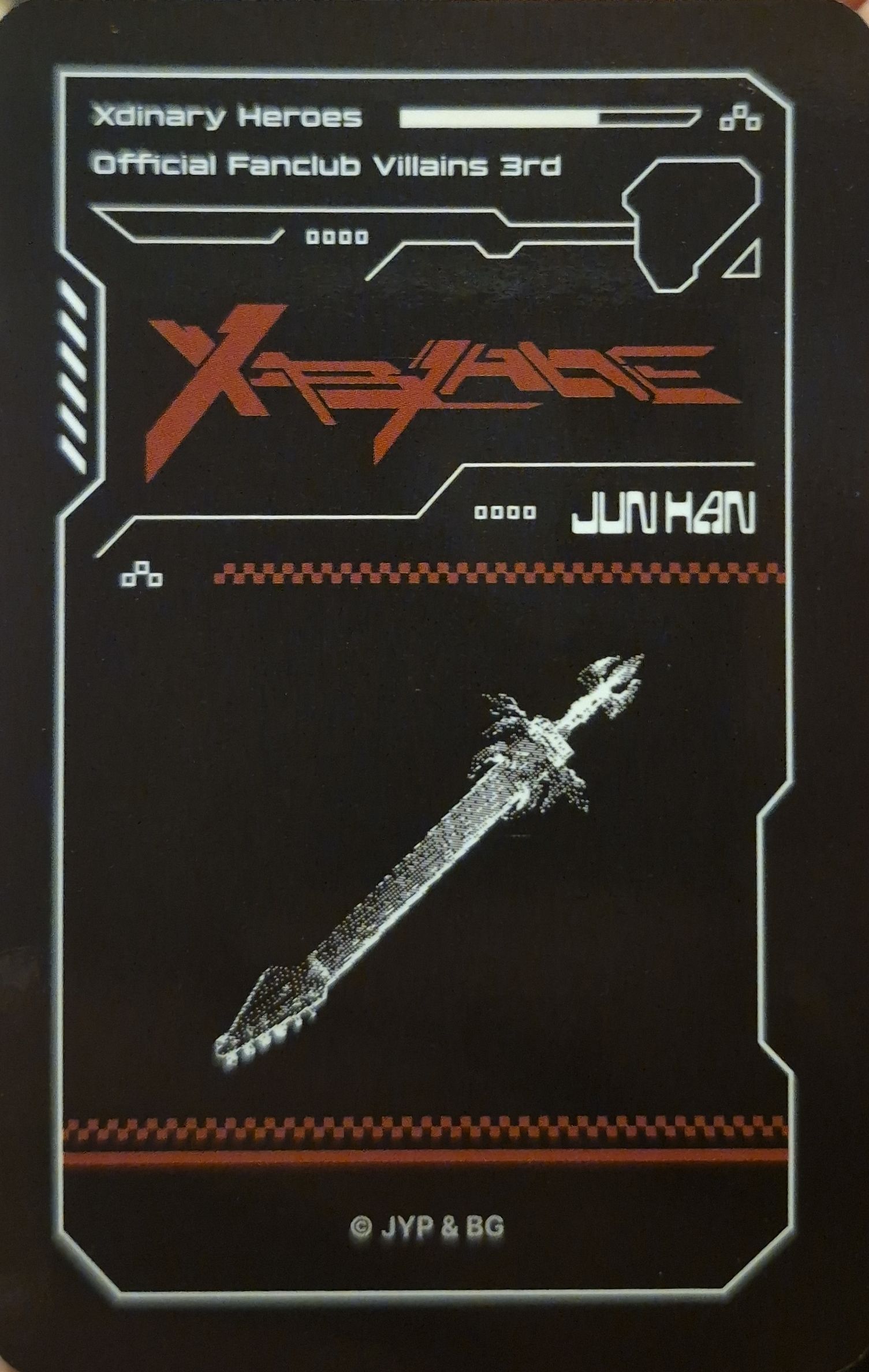 Junhan Xdinary Heroes photocard back side - Photocard Set