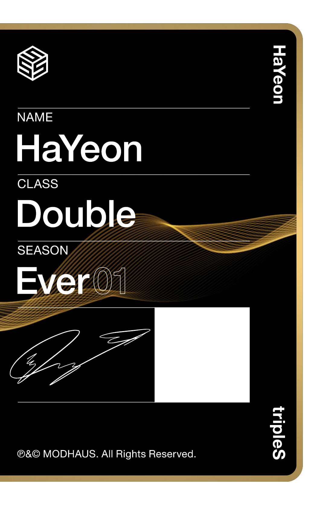 Hayeon tripleS photocard back side - Photocard (Ver 3)