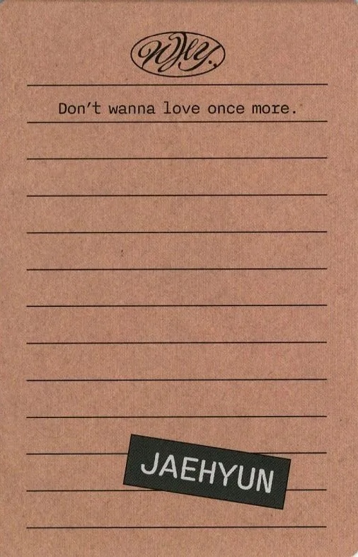 Jaehyun BOYNEXTDOOR photocard back side - Photocard