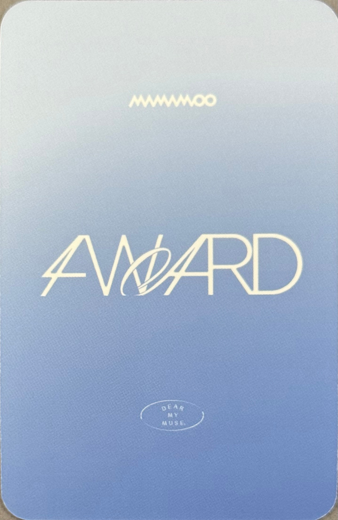 Moonbyul MAMAMOO photocard back side - Preorder Benefit