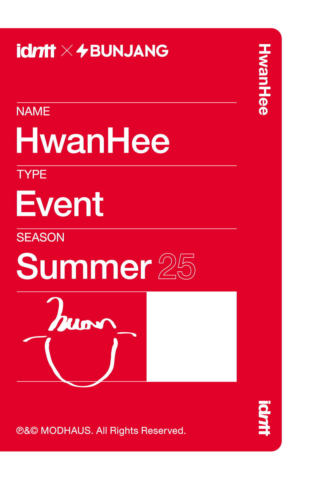 Lee HwanHee idntt photocard back side - Round 1 - Unevermet
