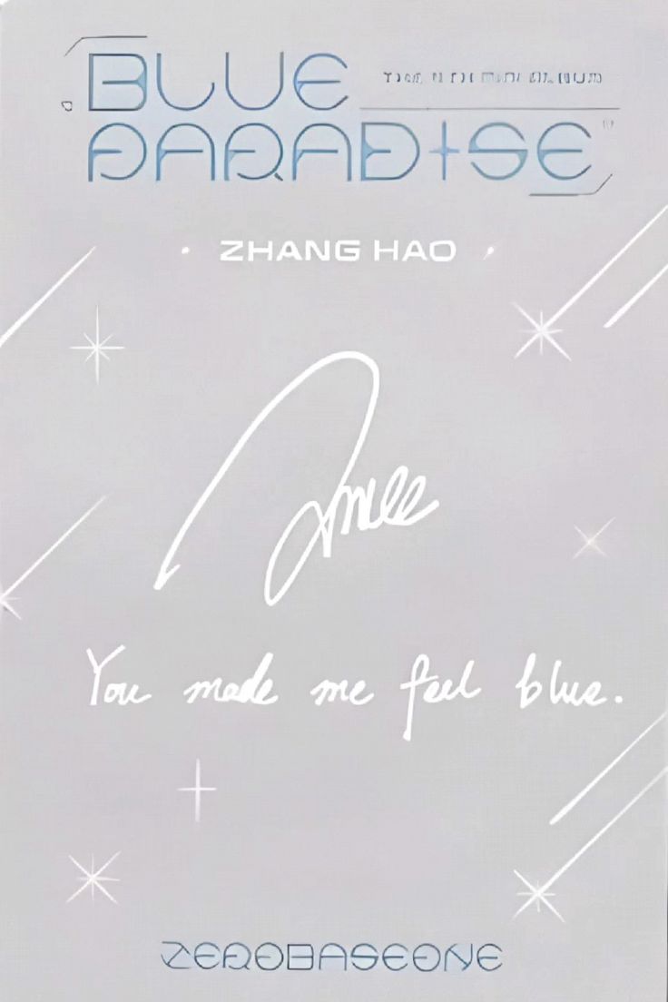 Zhanghao ZEROBASEONE photocard back side - Photocards