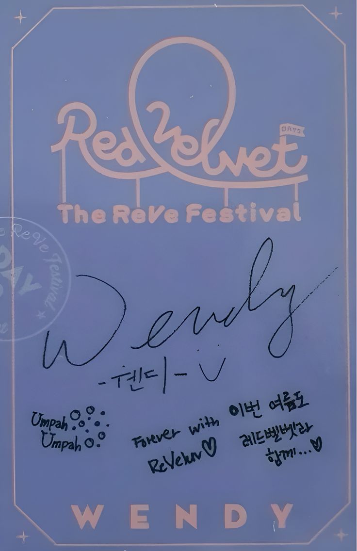 Wendy Red Velvet photocard back side - Photocard
