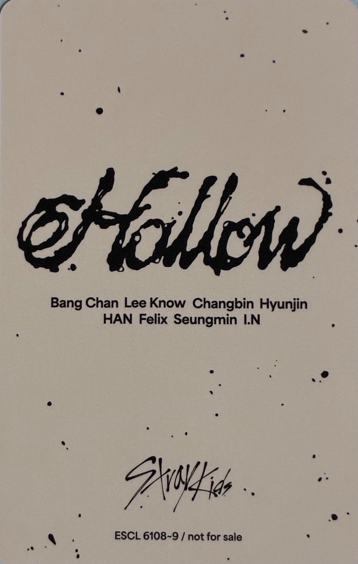 Seungmin Stray Kids photocard back side - Random Photocard