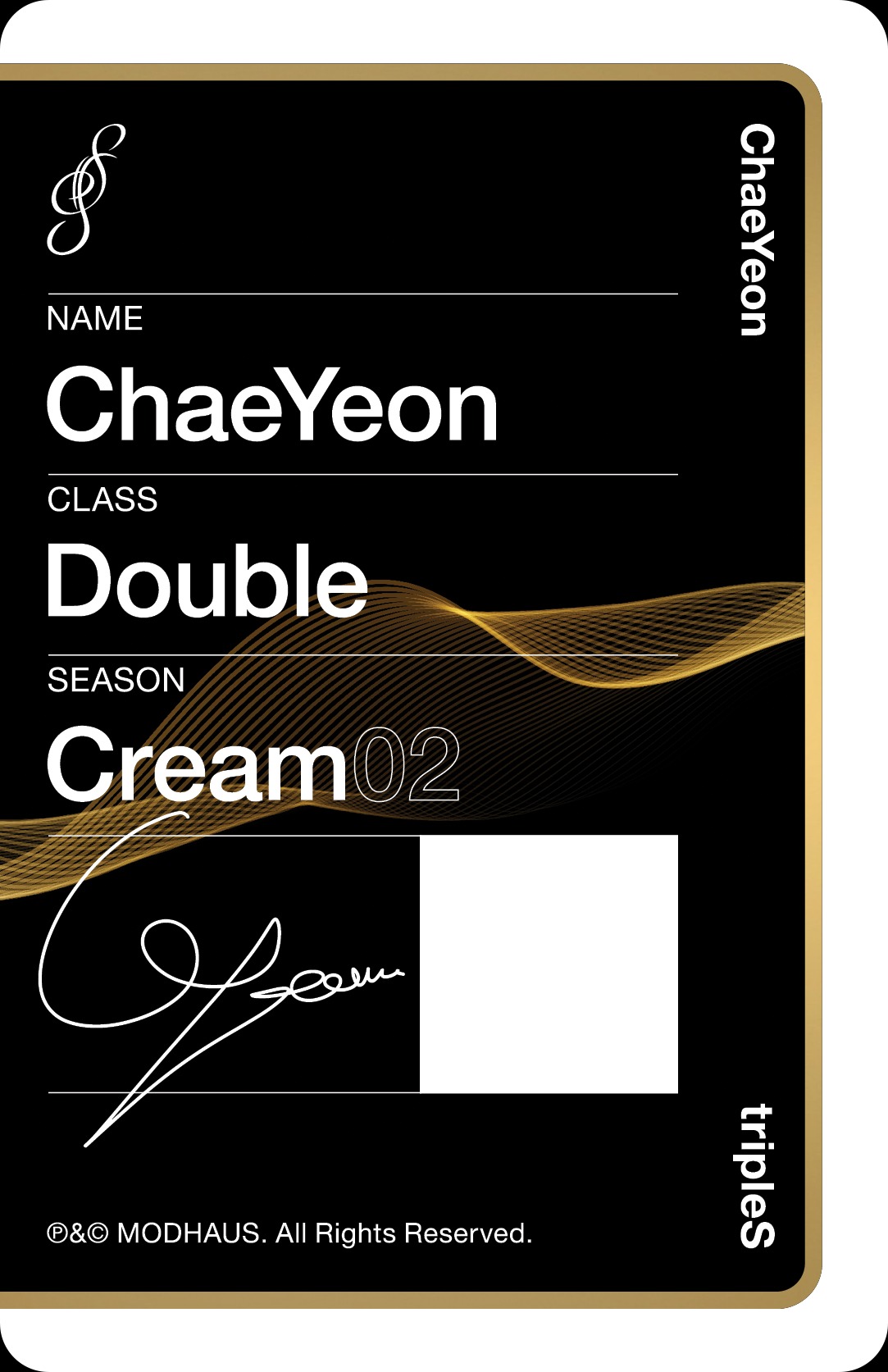 Chaeyeon tripleS photocard back side - Double Class Objekt