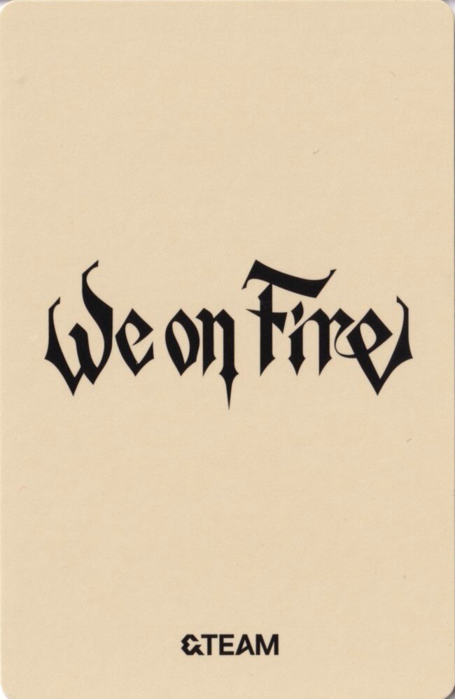 Fuma &TEAM photocard back side - Photocard