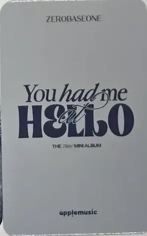 Hanbin ZEROBASEONE photocard back side - Online