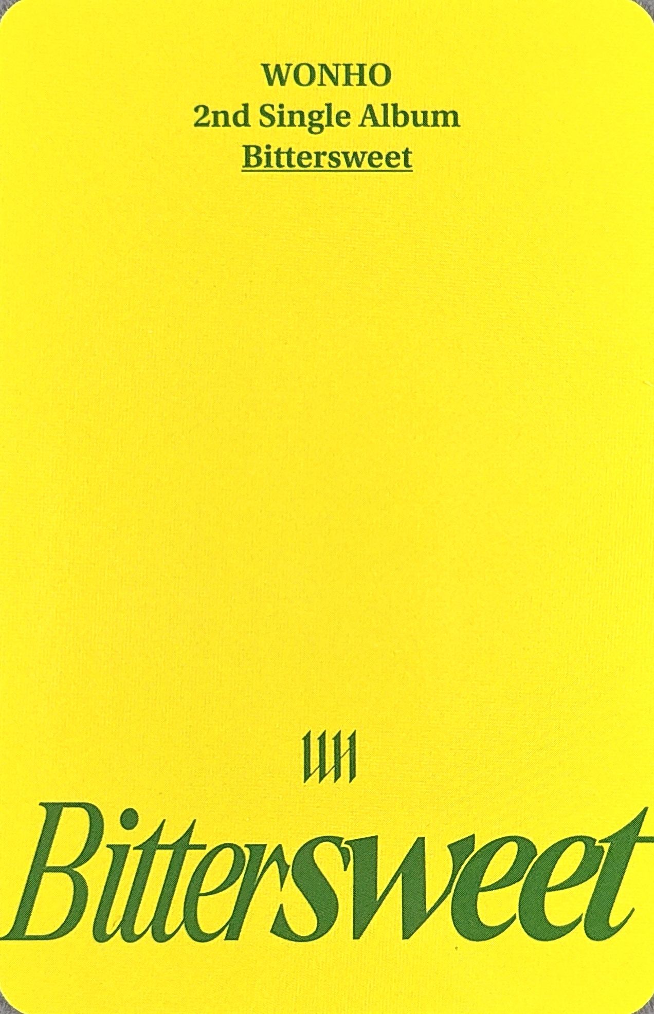Wonho Wonho photocard back side - Photocard