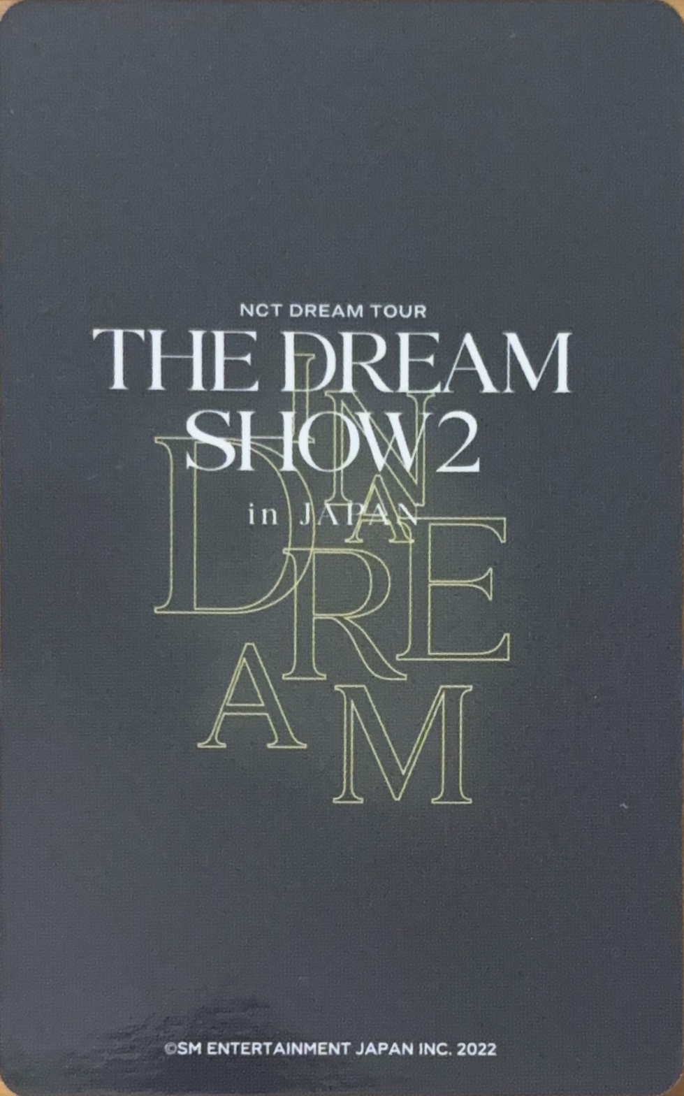 Jisung NCT DREAM photocard back side - Sleeve Random Photocard (Japan)