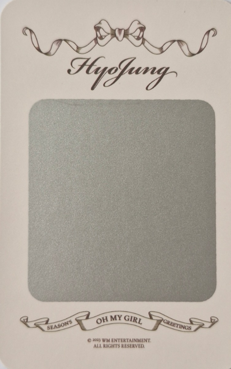 Hyojung OH MY GIRL photocard back side - Message Card