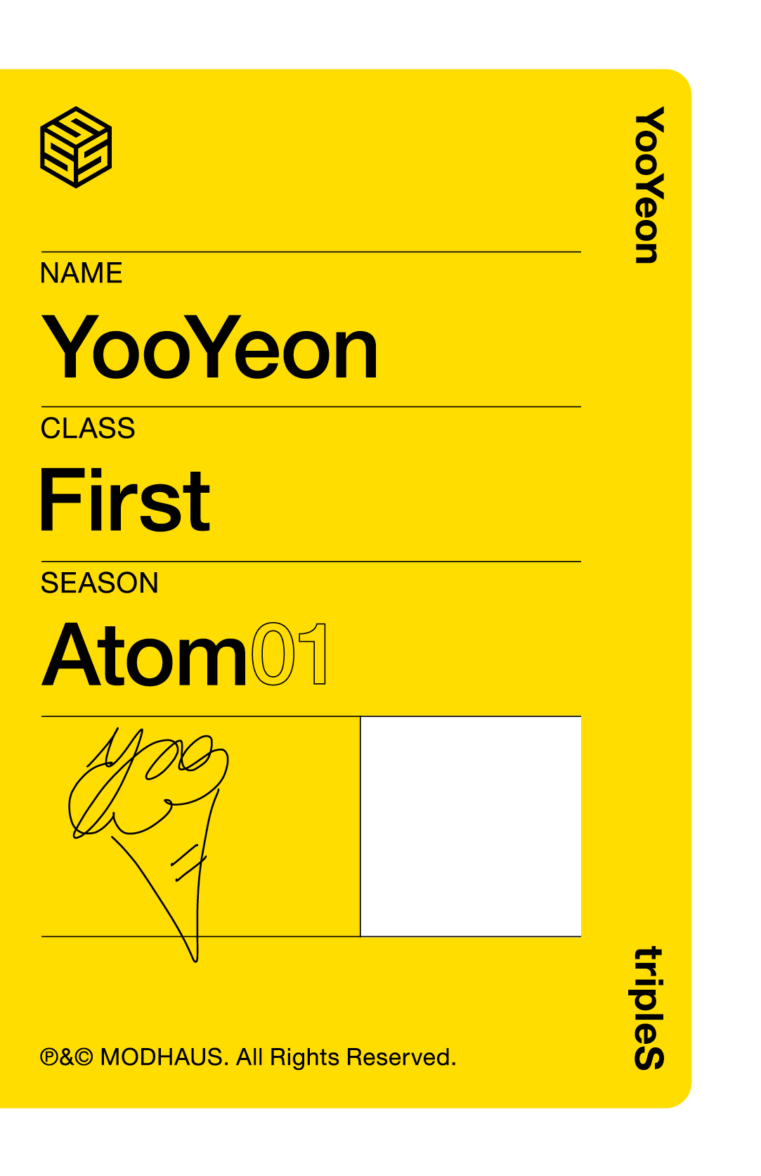 Yooyeon tripleS photocard back side - Objekt - 2nd Edition