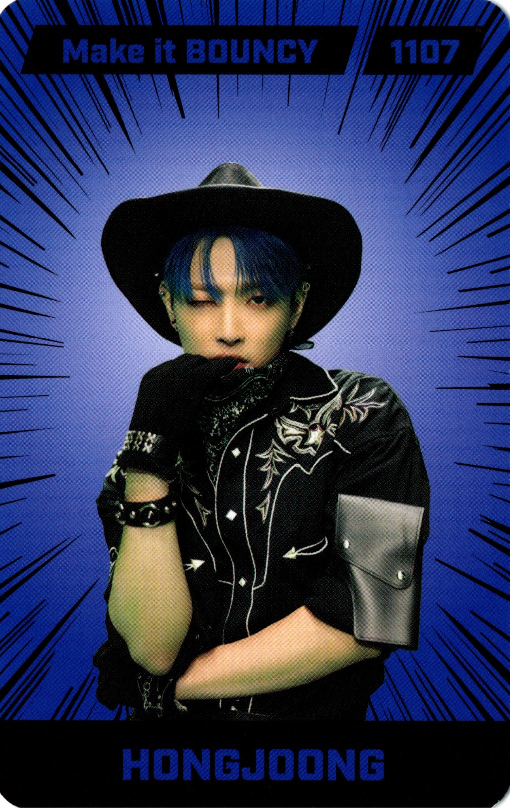 Hongjoong ATEEZ photocard back side - Image Card (Hongjoong ver.)