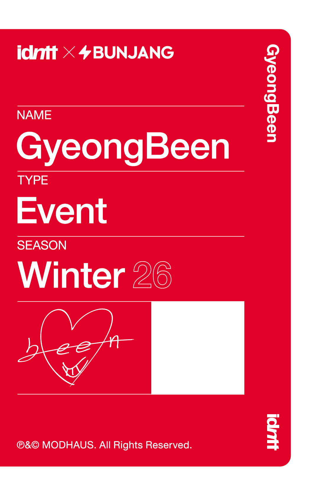 Choi GyeongBeen idntt photocard back side - Round 2 - yesweare