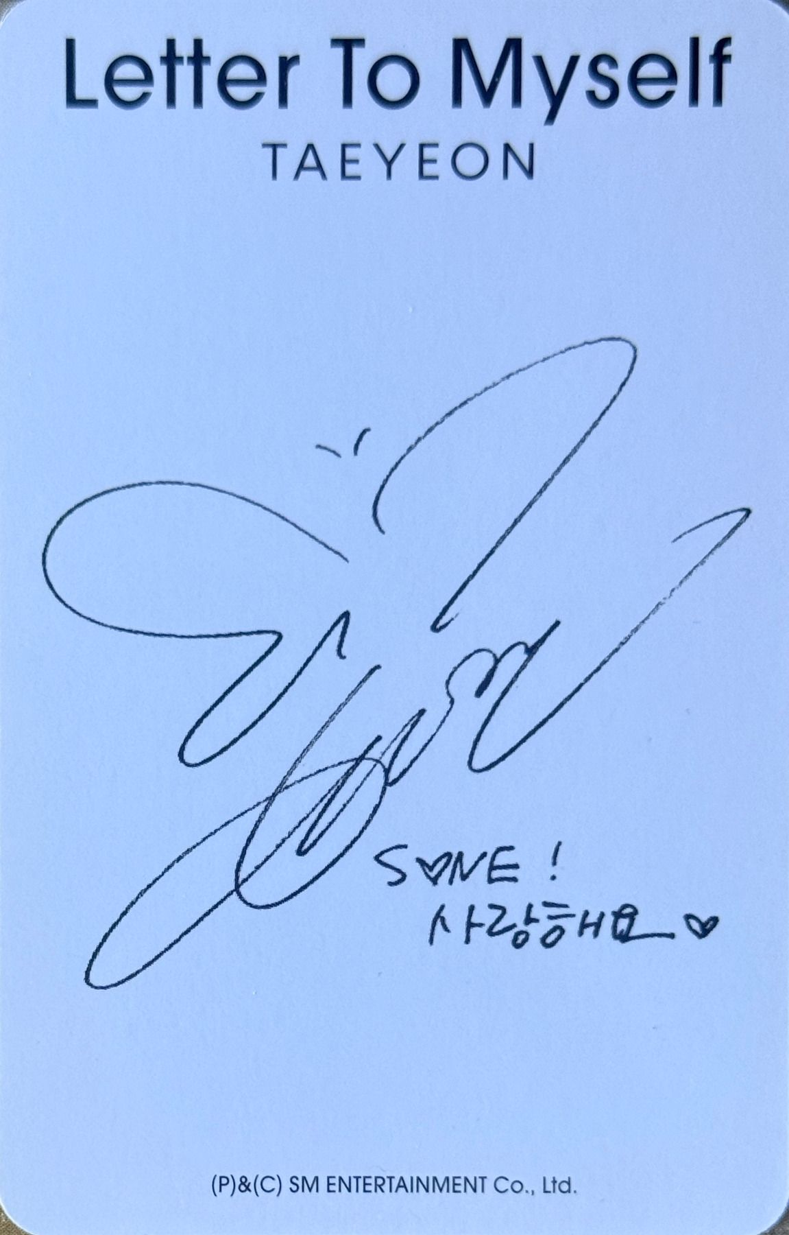 Taeyeon Taeyeon photocard back side - Photocards