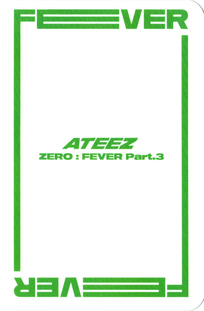 Yunho ATEEZ photocard back side - Benefit
