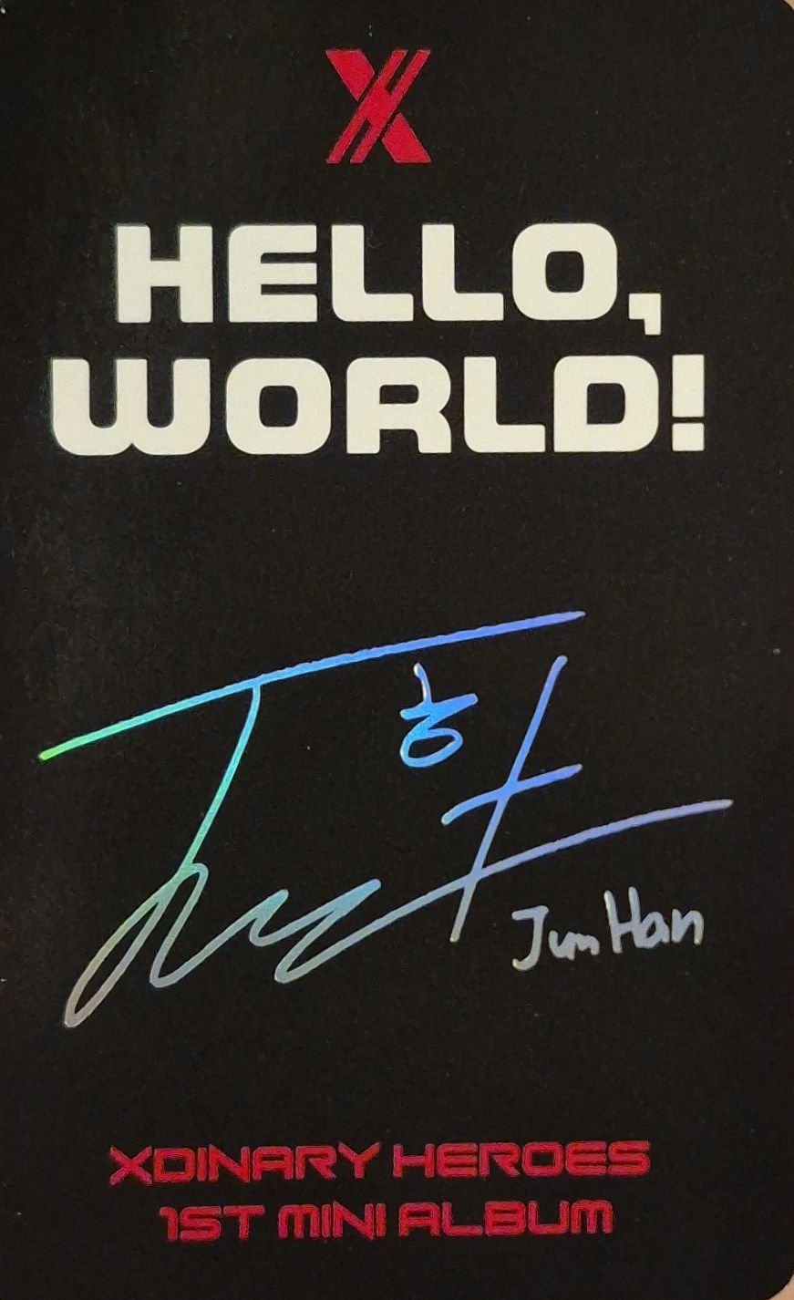 Junhan Xdinary Heroes photocard back side - Photocard
