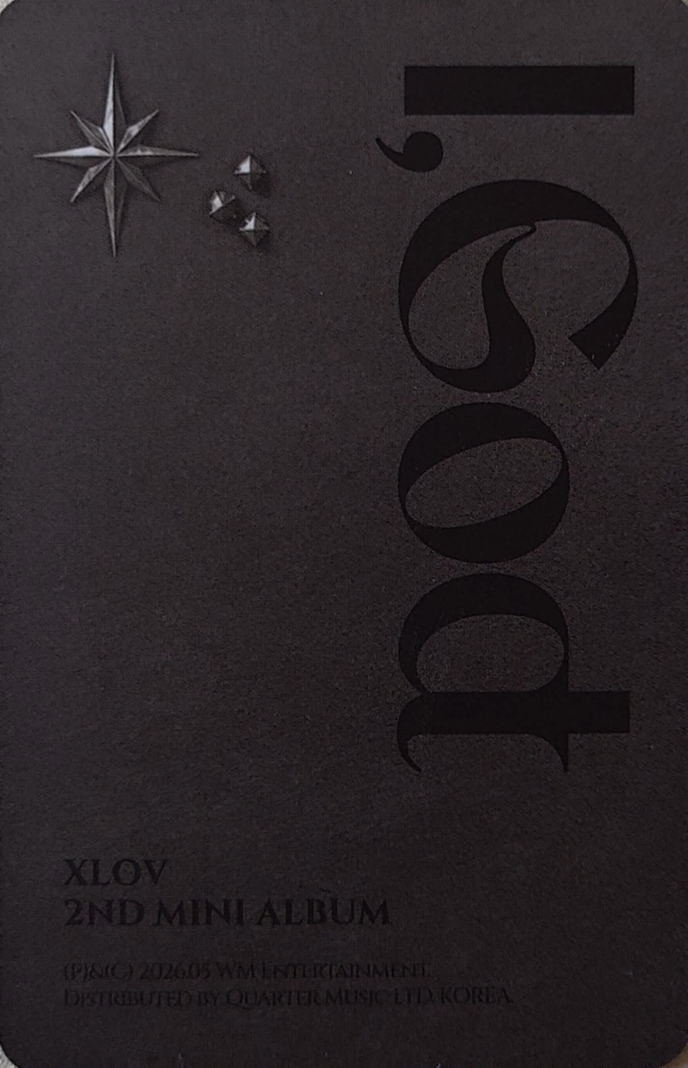 Rui XLOV photocard back side - Photocard