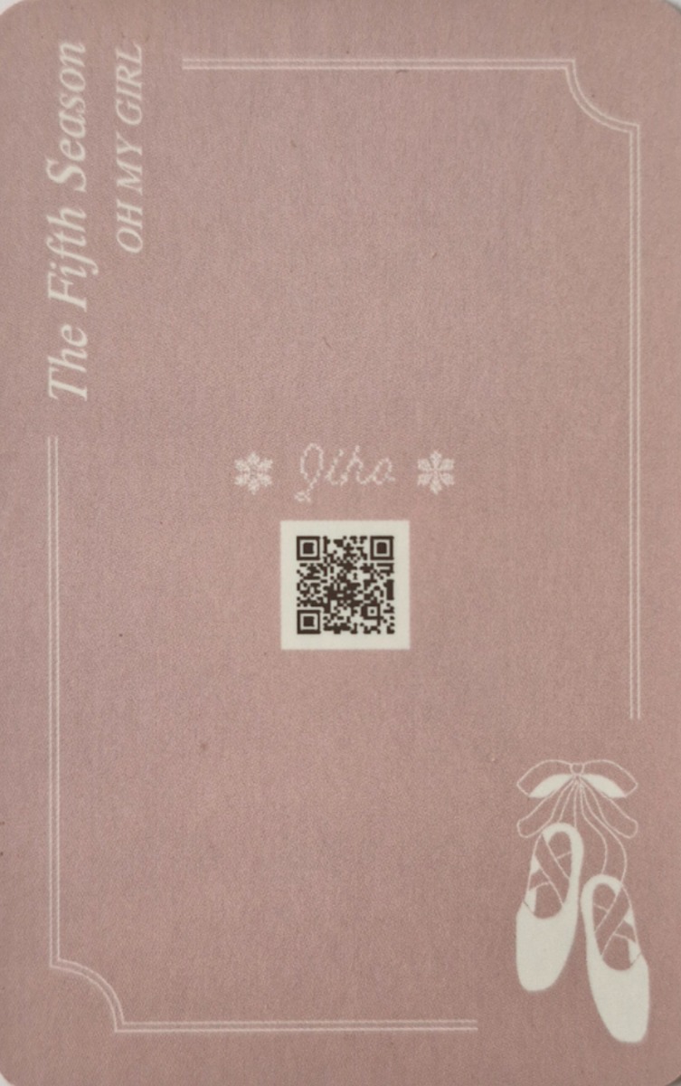 Jiho OH MY GIRL photocard back side - Selfie Photocard