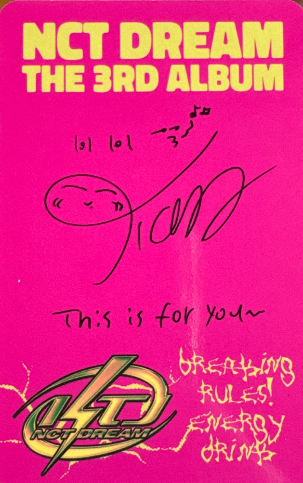 Jisung NCT DREAM photocard back side - Photocards