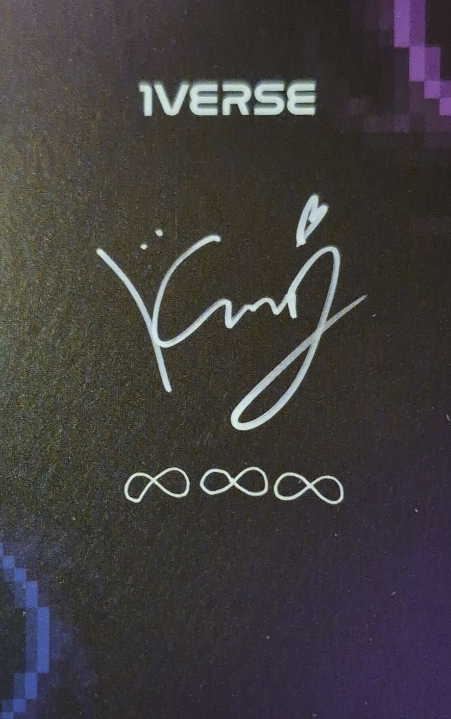 Kenny 1VERSE photocard back side - Photocard