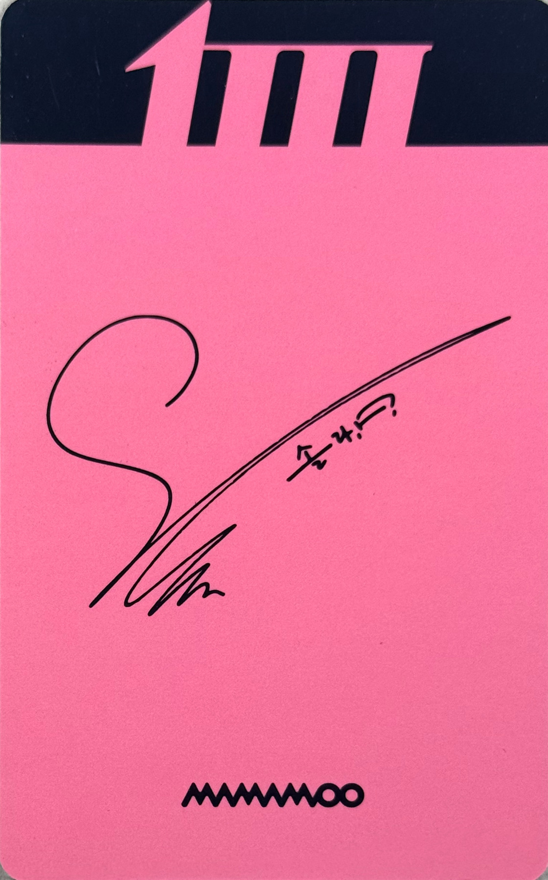 Solar MAMAMOO photocard back side - Member Card