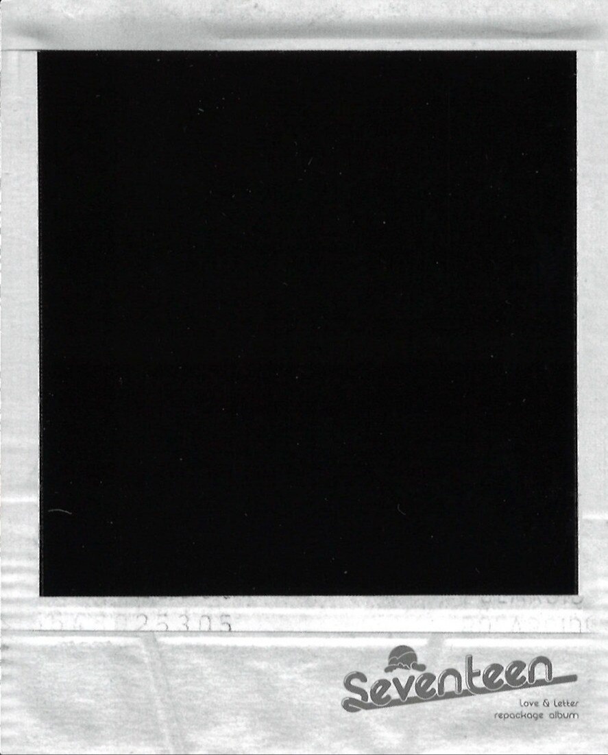 Mingyu SEVENTEEN photocard back side - Big Polaroid