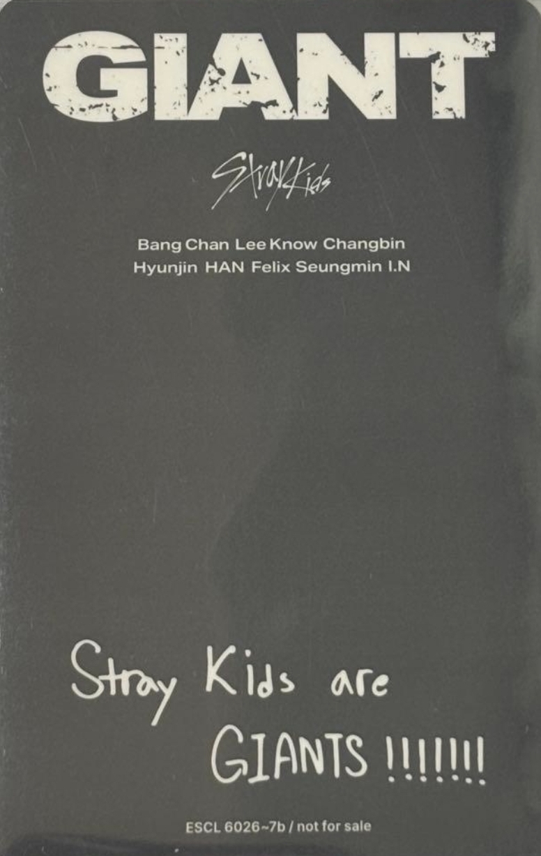 Han Stray Kids photocard back side - Concept Photocard