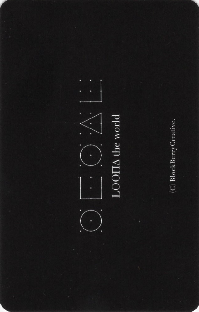 Hyunjin, Yves, Kim Lip, Hyeju, JinSoul & Heejin LOONA photocard back side - Group Photocard