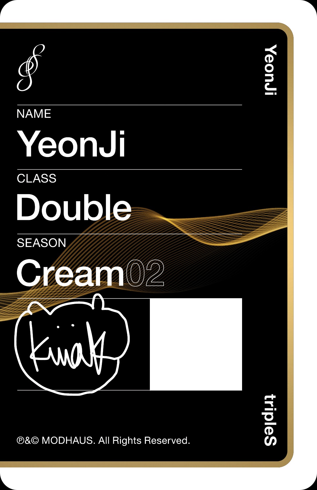 Yeonji tripleS photocard back side - Double Class Objekt