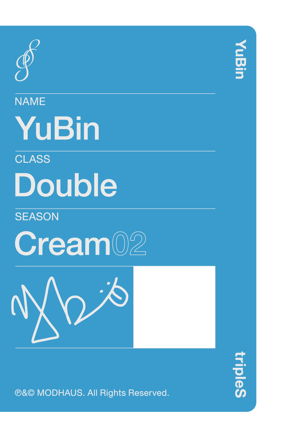 Yubin tripleS photocard back side - Double Class Objekt