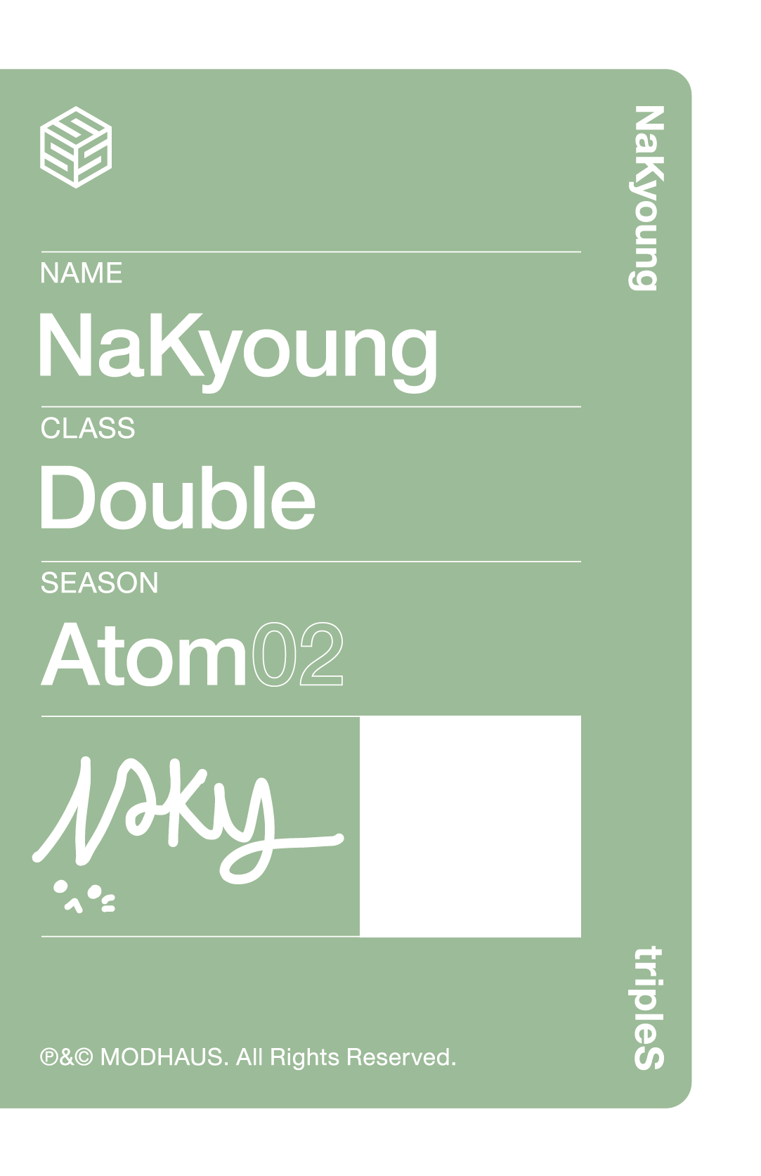 Nakyoung tripleS photocard back side - Double Class Objekt