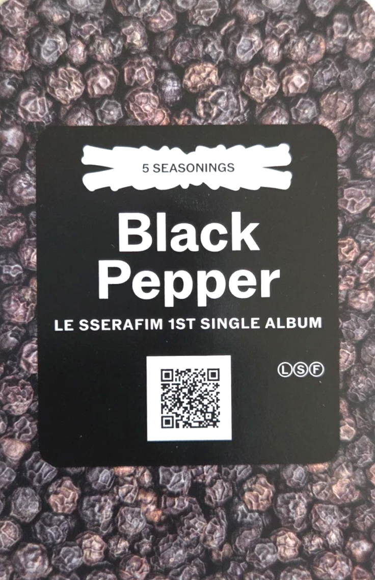 Chaewon LE SSERAFIM photocard back side - Set B-2